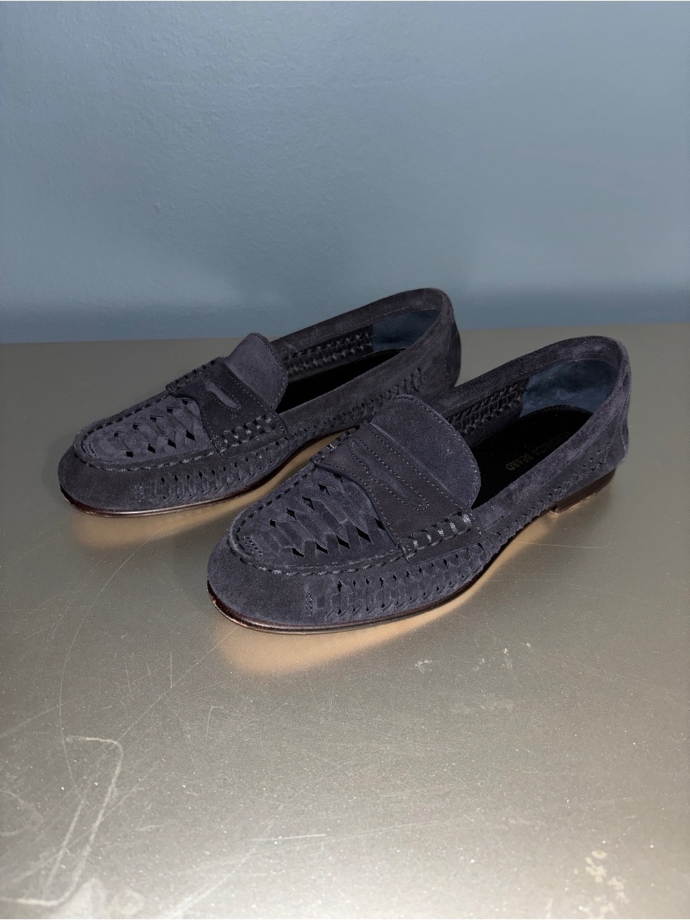 Veronica Beard Women's Penny Woven Suede Loafers - Picture 4 of 6